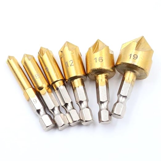 Rakuten - 面取り錐ドリル 619mm 六角軸 穴あけ工具 下穴錐 電動ドリルセット