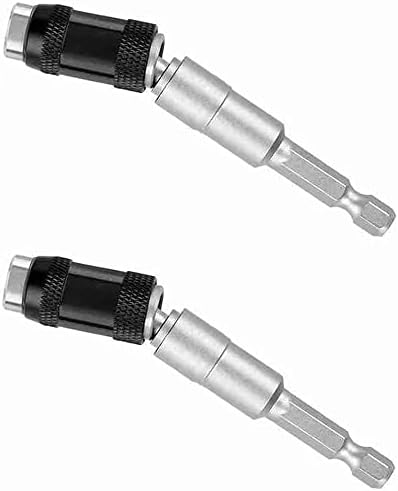 ショートソケットアダプターセット 可変方向 20°回転 差込角6.35mm1/4"（2個）