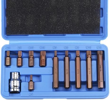 トリプルスクエアビットソケットセット M5 - M12 1/2"ドライブ 11個セット