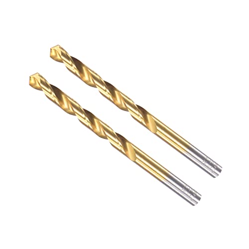 乐天商城 - ツイストドリルビット 6.7mm チタンコーティング 高速鋼 ストレートシャンク 2個入り