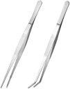 精密工具 作業実用的 ステンレススチール 25cm 2本(シルバー)