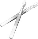 ピンセット 切手用 平型 110mm ステンレス製 多用途 滑り止め 精密道具(2本セット)