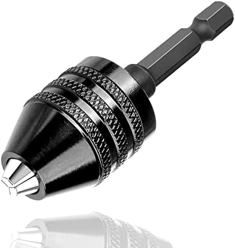 樂天商城 - キーレスドリルチャック ドリルチャックアダプター 六角軸ドリルチャック0.5-3mm 小型ドリルチャック インパクトドライバー対応型 電動ドライバー用 6.35mm軸 工具アクセサリーブラック