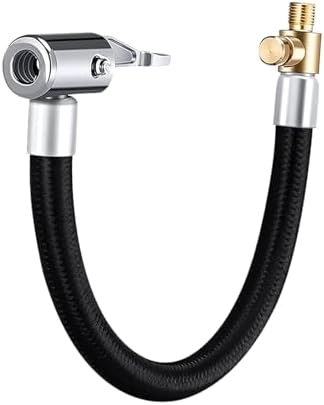 車 バイク空気入れエアーホース ポンプ延長ホース バルブ延長チューブ タイヤインフレーション 黒