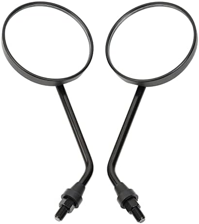 バックミラー オフロードミラー 可動式ミラー 黒 汎用 CNC アルミ素材 左右セット オートバイ ミラー 交換 ブラック