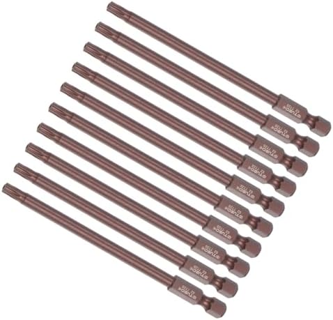 磁気トルクスドライバービット T25 4"長 1/4"六角シャンク S2鋼製スター6ポイントドリルドライバータン..