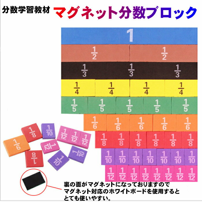 訳あり アウトレット品 マグネット分数ブロック　分数 学習 算数