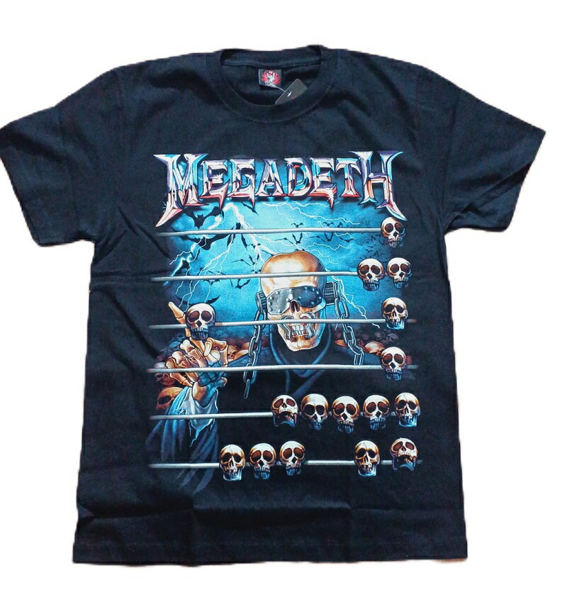 ロックTシャツ　MEGADETH メガデス S/M/L/XL /バンT/バンドT/ハ−ドロック/HM/HR/ヘビ−メタル/スカル