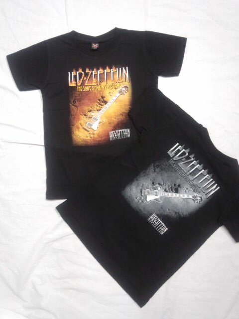 楽天M’s　PLACEKIDS ROCK Tシャツ　LED　ZEPPELIN（レッド　ツェッペリン）　ギター　S（115）/M（130）/L（140）/黒/ブラック/バンドTシャツ/ロックTシャツ/子供服