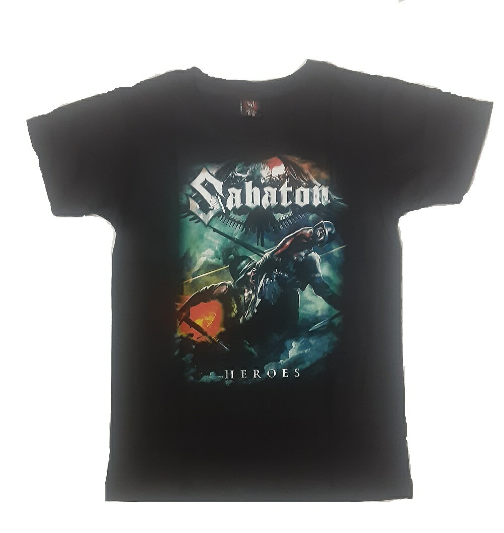 KIDS ROCK Tシャツ　SABATON(サバトン) HEROES　6-8（115）/8-10（130）/10-12（140）/黒/ブラック/バ..