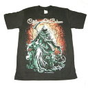 アメコミ風 ロックTシャツ Children Of Bodom（チルドレン オブ ボドム）S M L /バンT/黒/HM/半袖/ヘビ-メタル/髑髏/死神