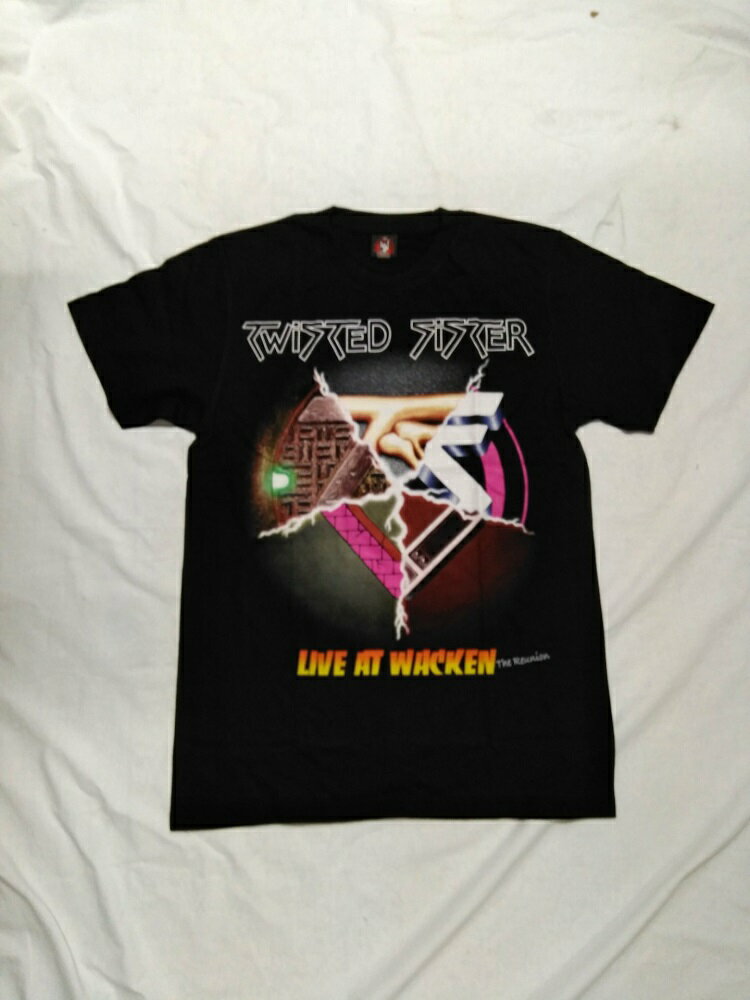 ロックTシャツ Twisted Sister (トゥイステッド シスター) LIVE AT WHCKEN S M L XL/バンT/バンドTシャツ/ハ−ドロック/HM/HR/ヘビ−メタル/グラムメタル