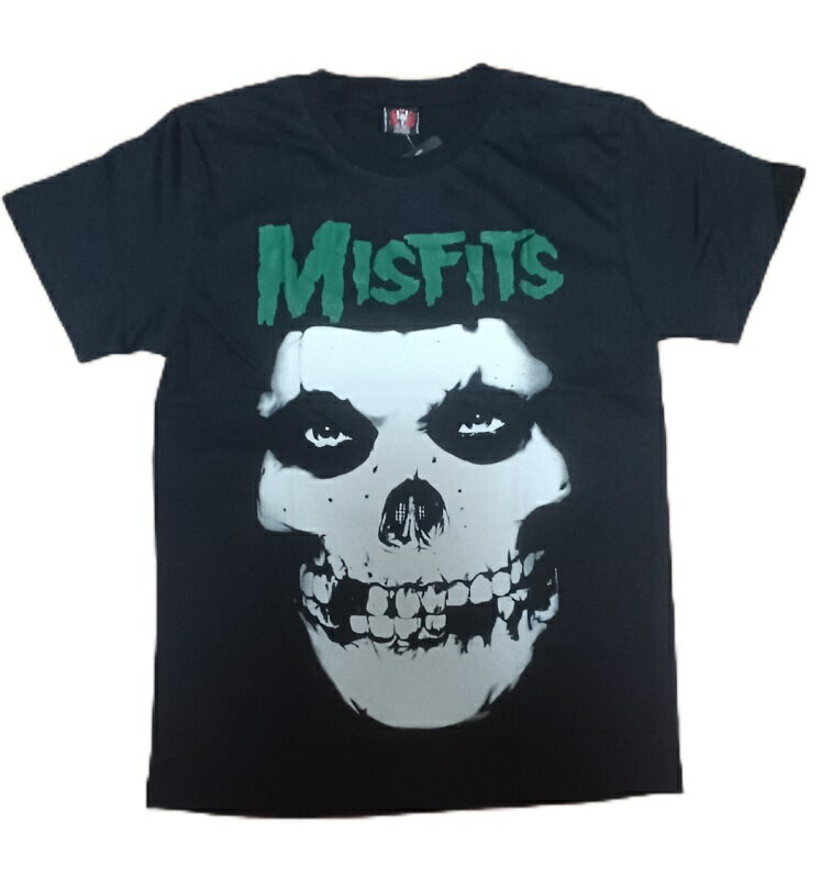 MISFITS ロックTシャツ S M L XL ミスフィッツ/バンT/黒/HM/半袖/ヘビ-メタル/バンドTシャツ/ドクロ/スカル/メンズ/夏物