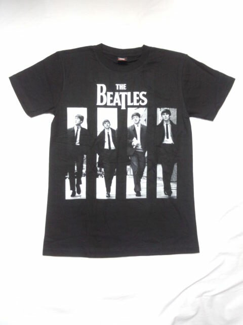 ロックTシャツ　BEATLES(ビートルズ)　S M L XL　黒　/バンT/バンドT/ブラック