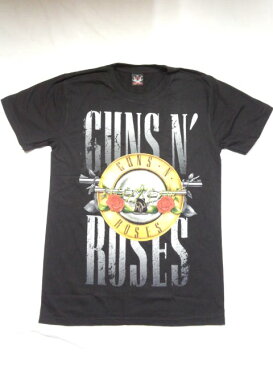 ロックTシャツ　GUNS`N'ROSES ガンズ＆ローゼス　S　M　L/XL/黒/ブラック/バンT/バンドTシャツ/ハードロック/HM/HR/ヘビーメタル/紋章/エンブレム