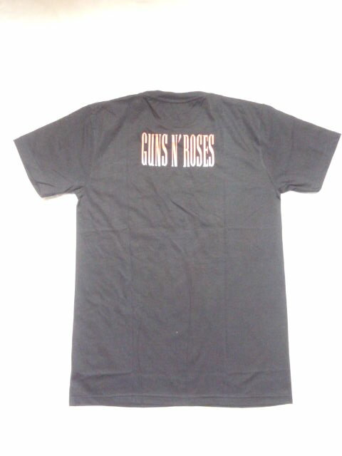 ロックTシャツ　GUNS`N'ROSES ガンズ＆ローゼス　S　M　L/XL/黒/ブラック/バンT/バンドTシャツ/ハードロック/HM/HR/ヘビーメタル/紋章/エンブレム