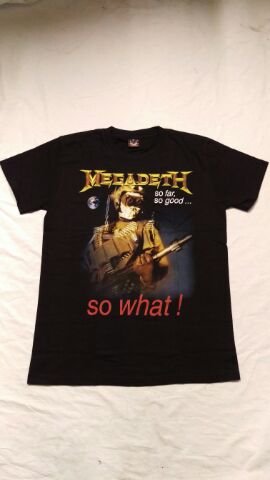 ロックTシャツ　MEGADETH メガデス　S/M/L/XL /バンT/バンドT/ハ−ドロック/HM/HR/ヘビ−メタル/スカル