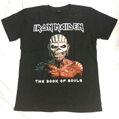 楽天M’s　PLACEIRON MAIDEN ロックTシャツ　S　M　L XL THE BOOK OF SOUL　/アイアン　メイデン/バンT/黒/HM/半袖/ヘビ-メタル