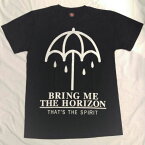 ロックTシャツ　Bring Me the Horizon(ブリング・ミー・ザ・ホライズン) THAT'S THE SPIRIT　S　M　L XL/黒/ブラック/バンT/バンドTシャツ/ハードロック/HM/HR/雨/傘