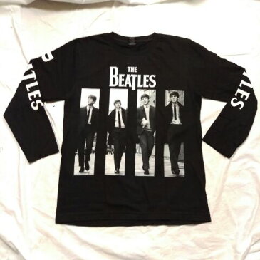 ロックTシャツ　BEATLES(ビートルズ) 長袖　S M L XL　黒/バンドTシャツ/ロンT