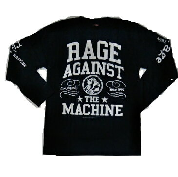 ロックTシャツ　長袖　Rage Against the Machine（レイジ・アゲインスト・ザ・マシーン) S M L XL 黒 バンドTシャツ ロンT ブラック ロサンゼルス LA