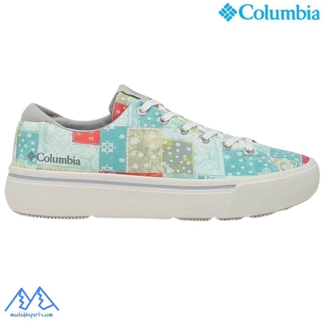 コロンビア 防水 スニーカー シューズ プリント ホーソンレイン ロー ウォータープルーフ Columbia HAWTHORNE RAIN LO Sunset Red Teal Chloride YU7149 683