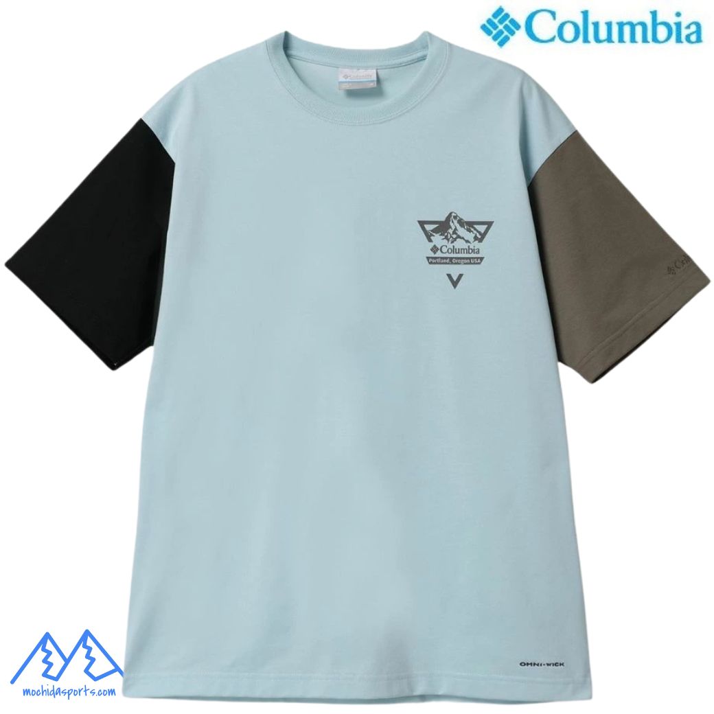 乐天商城 - コロンビア Tシャツ アーバンハイクグラフィックショートスリーブ マルチカラー Columbia Urban Hike Graphic SS Tee Marine Light Multi PG3033-482