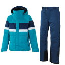オンヨネ エッジ パフ スキーウェア ターコイズブルー ネイビー EDGE PUFF OUTER JACKET&PANTS B.TURQUOISE×NAVY O...