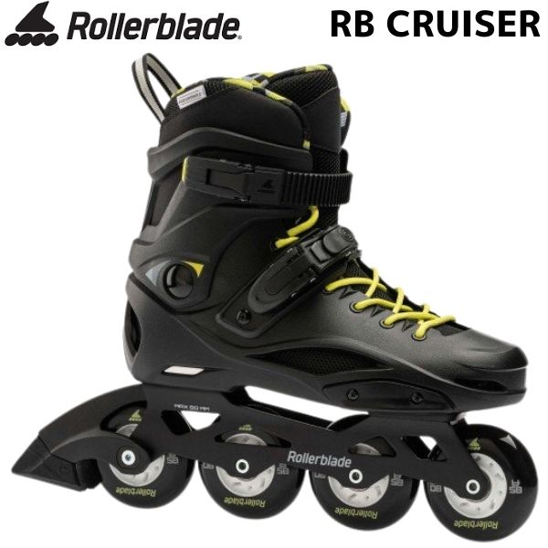 ROLLERBLADE RB CRUISER スキートレーニングにも最適なハードシェルインラインスケート WHEELS　　ROLLERBLADE 80mm/85A SHELL/UPPER　　molded, vented RB stracture LINER　　Performance, Sublimated Liner FRAME　　243mm PRESHAPED Extruded Frame BRAKE　　Standard, on the skate BUCKLE　　Locking Cuff , 45° buckle, laces BEARINGS　　SG-7