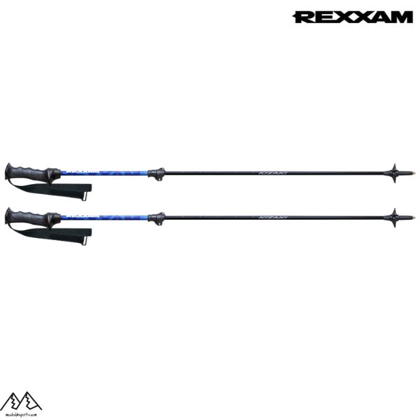 �쥯���� ������Ĵ���� �������ݡ��� ���ȥå� �֥롼 ���̥������ݡ��� REXXAM SKI POLE 90-120cm �쥰���� YYSP-001-01