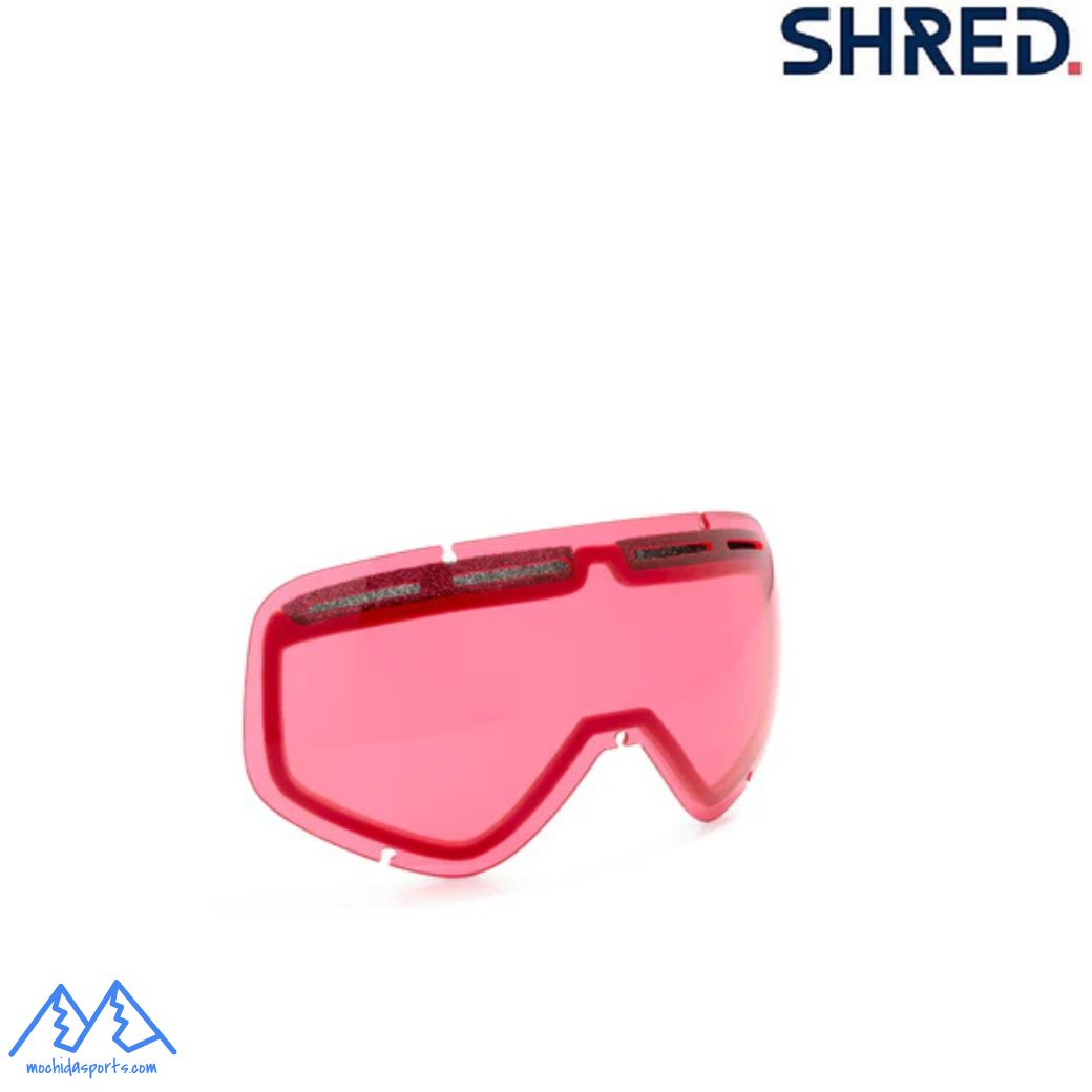 SHRED MINI DOBLE LENS 曇り止めコーティングと 100% UV カットのスペアダブルレンズ カラー:RUBY (VLT34%)