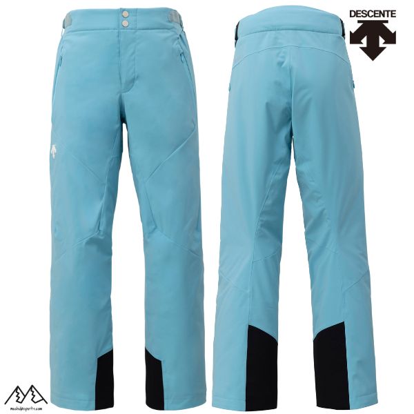 DESCENTE SKI WEAR 技術選選手着用モデル ■Function 耐水圧20,000mm 透湿性4,000g/m2/24h(A-1) ■素材 表地:ライト4WAYストレッチ　ポリエステル100%　 ■特徴 ・S.I.O MINIMUM PATTERN ・HEAT NAVI ・Dermizax ・CORDURA　