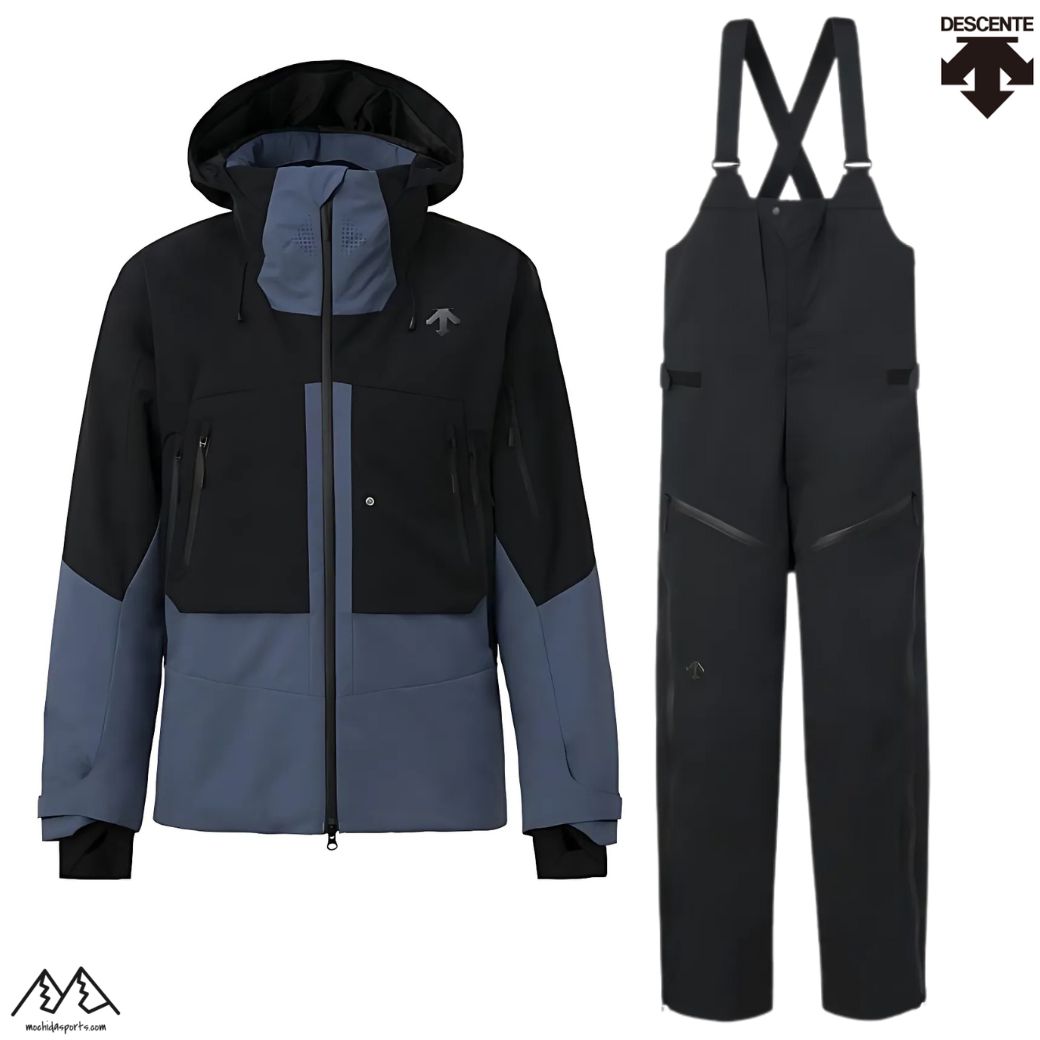 【LL】DESCENTE スノーボードウェア上下セット グリーン/ブラック DESCENTE（デサント） スキーウェア キッズ スノーウェア ジュニア