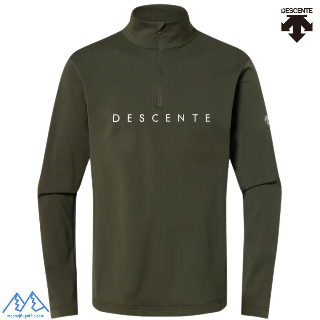 DESCENTE　UNDER SHIRTS MEN'S T-NECK ハーフジップ スキー アンダーシャツ ●特徴・デザインポイント 鮮やかなカラーで前面のDESCENTEロゴが特徴のハーフジップシャツ。 ●素材・着心地 ストレッチ性に優れ、裏側は肌当たりの優しいソフトな起毛感により心地良い着心地。 ●機能 肌面の起毛により適度な保温性に優れています。 Material:ポリエステル100%　
