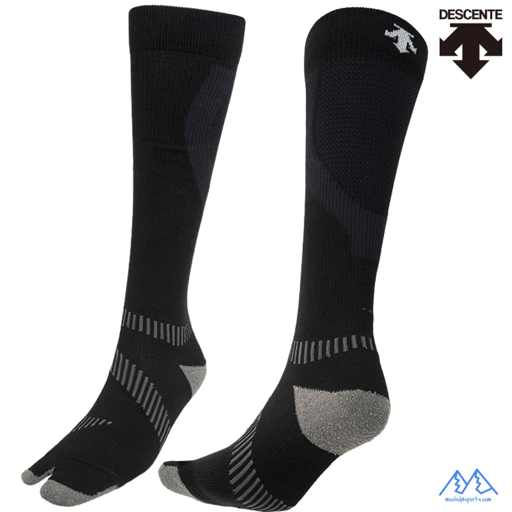 乐天商城 - デサント タビ型 スキーソックス ブラック DESCENTE MOVE SOCKS FOR SKI TABI DW4FSO51U-BK00