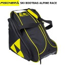 フィッシャー ブーツバッグ アルパインレース FISCHER SKIBOOTBAG ALPINE RACE Z04018 サイズ：約40cmX約40cmX約25cm ●パッド入りハンドルストラップ●換気ネット●ジッパー式サイドポケット●耐水性ターポリンボトム●バックパックストラップ●ヘルメット収納用メッシュ 素材：ポリエステル100％　