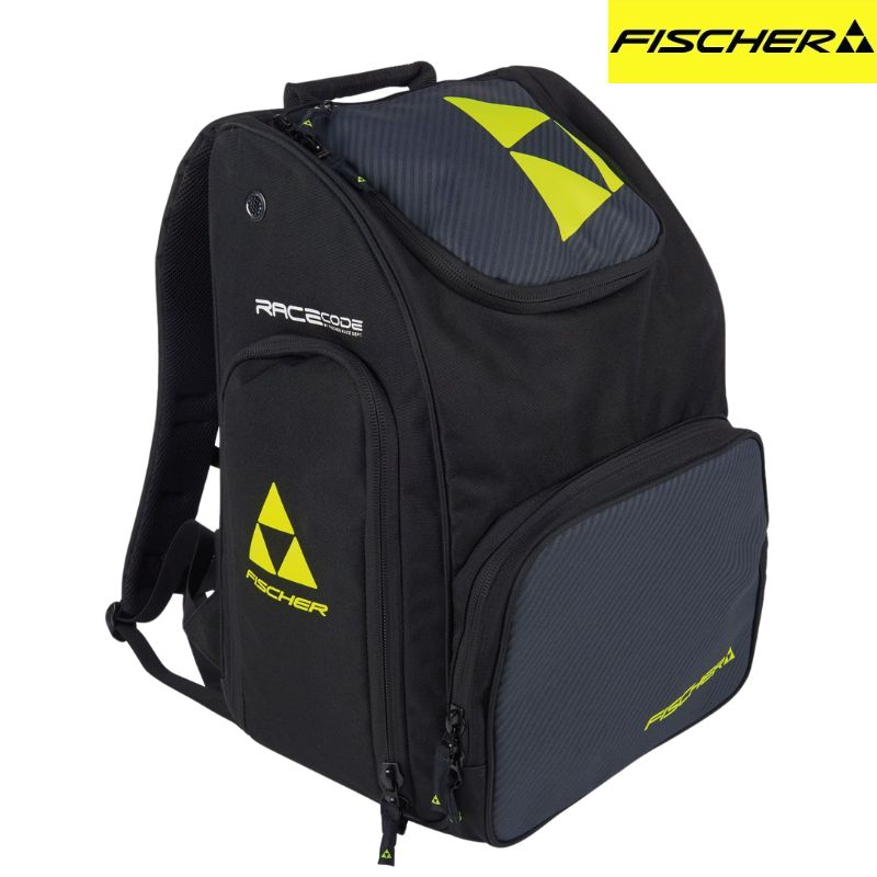 FISCHER BACKPACK RACE 55L　 Z03522 スキー選手定番のバックパック。 サイドからアクセスするとセパレートされたブーツポケット。 上部にはレインカバーが収納されている。 容量 55リットル ボトルポケット 調整式型・腰ストラップ レインカバー サイドポケットから独立ルームへアクセス 濡れたものと分けて収納可能　