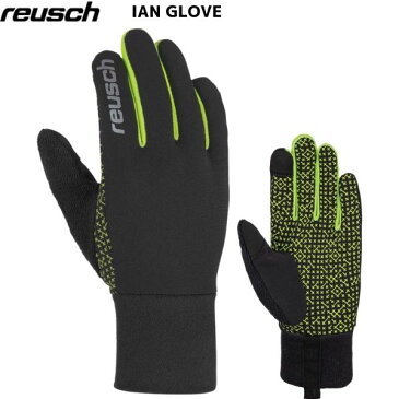 ロイシュ スプリンググローブ インナーグローブ タッチテック REUSCH IAN TOUCH-TEC ロイッシュ ブラック / セーフティーイエロー 60061057752