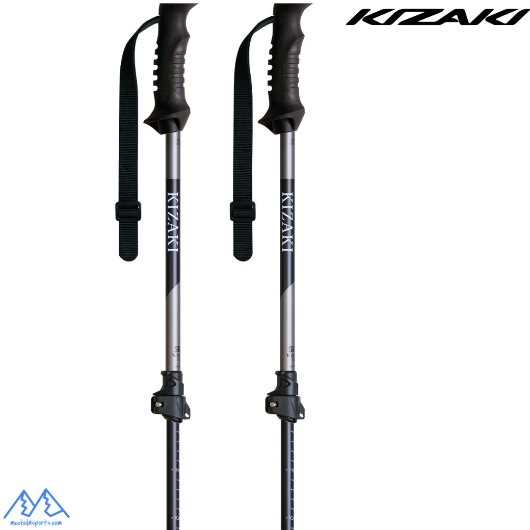 キザキ ストック サイズ調整式 スキーポール シルビック TLアルミ ガンメタ 100-125cm KIZAKI KPBD 9010 GM