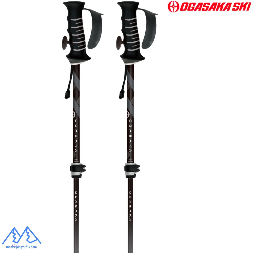 オガサカ サイズ調整式 ストック スキーポール ウイングロック フィンガーホルダー ブラック 95-120cm OGASAKA LC-FS BWF 00347