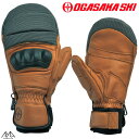 オガサカ レーシング スキーグローブ ミトン プロテクター付 やぎ革 OGASAKA GS/CA キャメル 00427