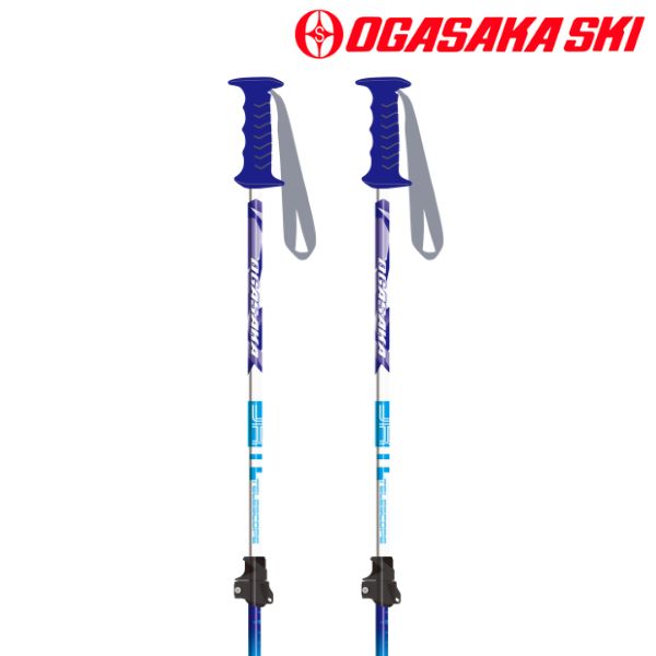 オガサカ ジュニア ストック サイズ調整式 スキーポール ブルー OGASAKA JR-F BL 332