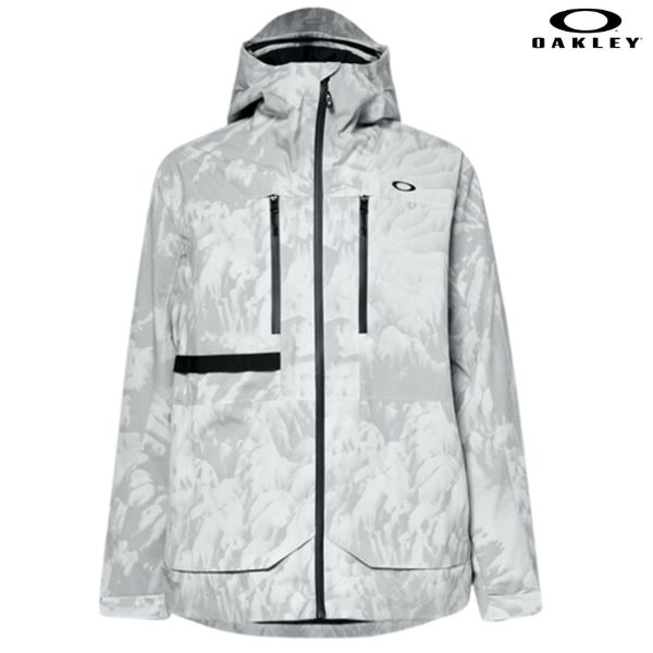 オークリー シェル スキージャケット OAKLEY Tc Earth Shell Jacket 耐水圧、透湿性ともに20,000(mm, g/m2/24h)のフィルムを採用した2レイヤーシェルジャケット。 Bio-Earthをメイン素材、ラミネーションとDWR加工に採用。フルシームテープを施し、肘は立体裁断で作られ動きやすく高いパフォーマンスをサポート。 脇にファスナー付きメッシュベンチレーション。 ドローコードで調節可能なヘルメット対応フード。 止水ファスナーを採用した胸ポケット、サイドポケット、袖にパスポケット付き。 パウダースカートはパンツと結合可能。 内側にゴーグルポケット付き。 右胸に利便性を高めるMOLLEシステム。 【生地素材】ポリエステル 100% 【機能】ストレッチ サイズチャート(cm) USサイズ-XS （日本サイズ-S） 身長/160-170 胸囲/86-91 USサイズ-S （日本サイズ-M） 身長/165-175 胸囲/92-97 USサイズ-M （日本サイズ-L） 身長/170-180 胸囲/98-103 USサイズ-L （日本サイズ-XL） 身長/175-185 胸囲/104-109　