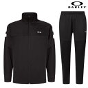 オークリー トレーニング ウェア 上下セット ブラック OAKLEY Enhance Tech Jersey Jacket & Pants 13.7 Blackout FOA405786-FOA405841-02E