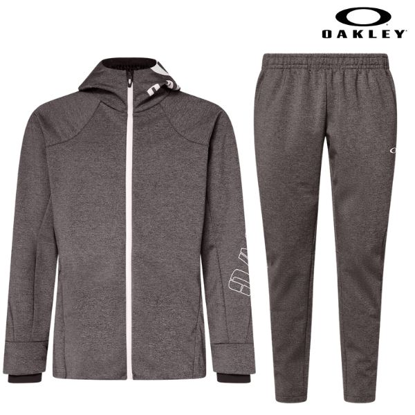 オークリー トレーニング ウォーム 上下セット 保温 撥水 グレー OAKLEY Enhance 3Rdg Synchronism Warm Jkt ＆ Pt 1.0 Dark Grey Heather FOA405794-FOA405849-29A