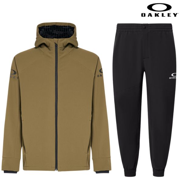 オークリー シェル ウェア 上下セット オリーブ ブラック OAKLEY Enhance Tech Shell Jacket ＆ Pants 1.0 Worn Olive Blackout FOA405798-79B-FOA405853-02E