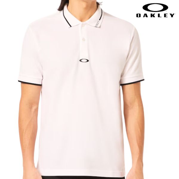 オークリー ポロシャツ ホワイト 吸汗速乾 ストレッチ UVカット OAKLEY Enhance SS Polo Essential 14.0 WHITE FOA406313-100