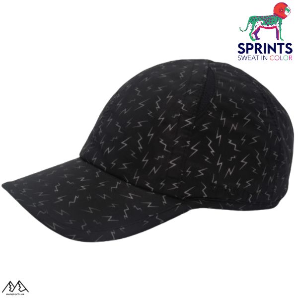 スプリンツ ランニングキャップ フラッシュ リフレクト ブラック 反射 SPRINTS O.G.Hats HAT SPRINTS nocturnal not so neon Flash Reflective Hat