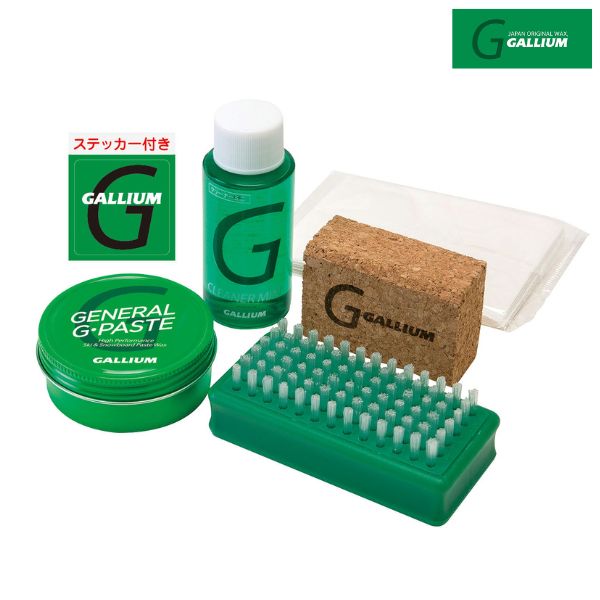 GALLIUM PASTE WAX SET GENERAL G PASTE Set 簡単！長持ち！良く滑る！! GENERAL・Gペースト（30ml） とミニクリーナー（60ml）のセット。 ガリウム配合で効果長持ち！! セット内容 ○GENERAL・Gペースト（30ml） ○ミニクリーナー（60ml） ○ミニナイロンブラシ ○ミニコルク ○ペーパー ○ケース ○ステッカー 品名／GENERAL・GペーストSet（30ml） ***配送について***こちらの商品をご購入の際は、全国一律配送 [送料 500円］ を承ります。　