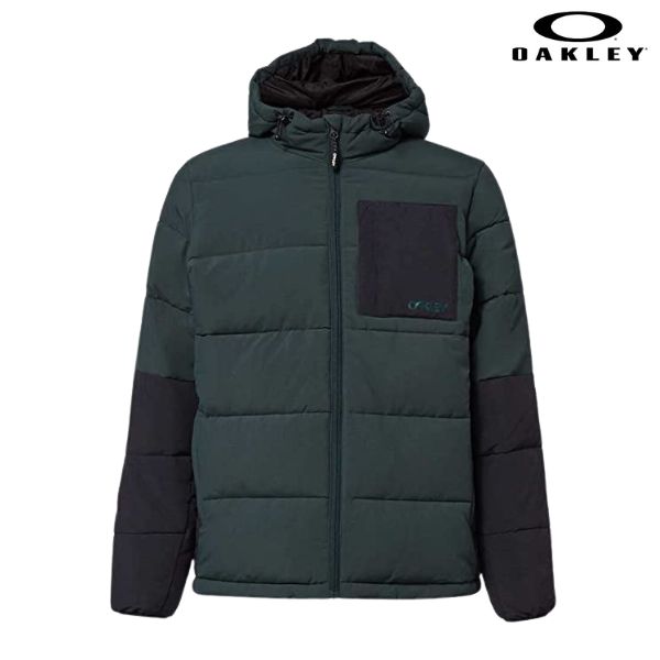 オークリー キルティングジャケット メンズ オークリー キルティングジャケット グリーン ブラック 保温 OAKLEY TAHOE PUFFY RC JACKET HUNTER GREEN/BLACKOUT FOA403427-9MC